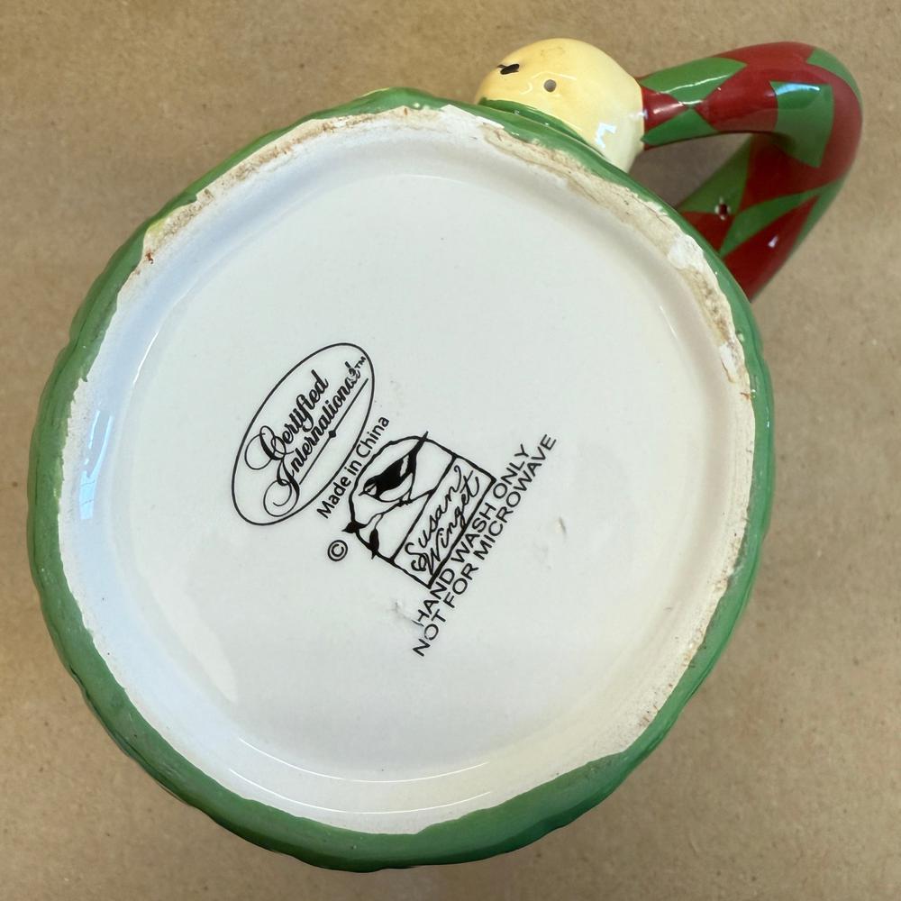 Certified International Susan Winget Christmas Penguin 3D Mug